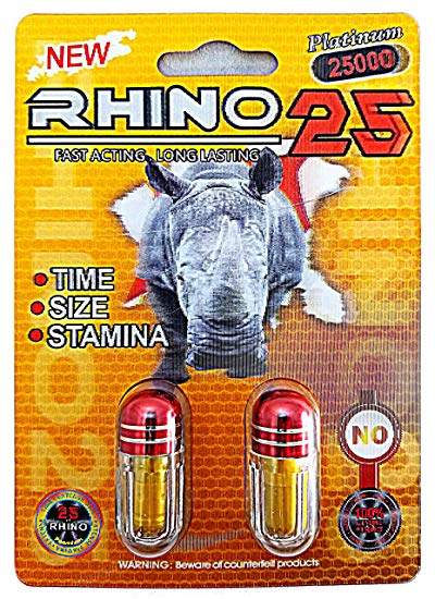 Rhino 25 25000 6 Pill Pack