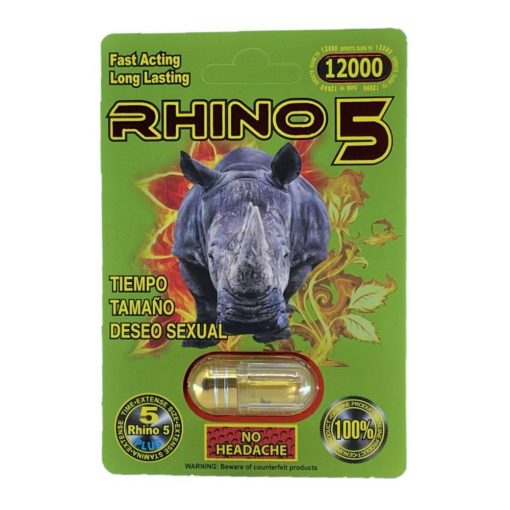 Rhino 5 12000 5 Pill Pack