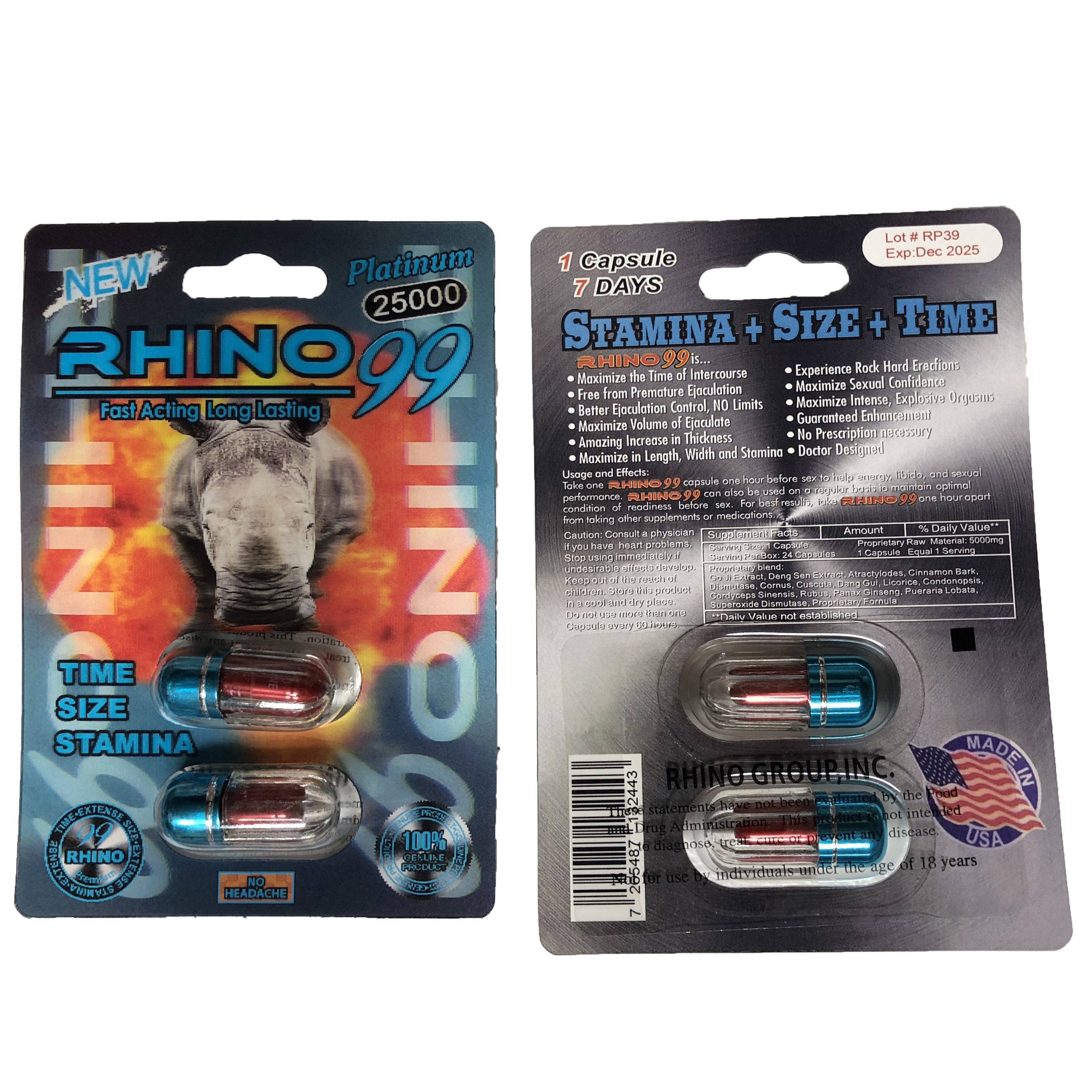 Rhino 99 25000 6 Pill Pack